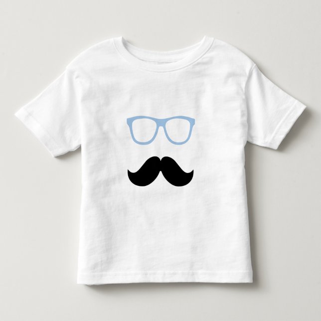 Pequeno bigode e copos crianças t-shirt (Frente)