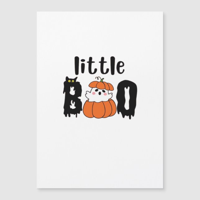 Pequeno Boo Gato Abóbora Fofo de Halloween Estilo  (Frente)