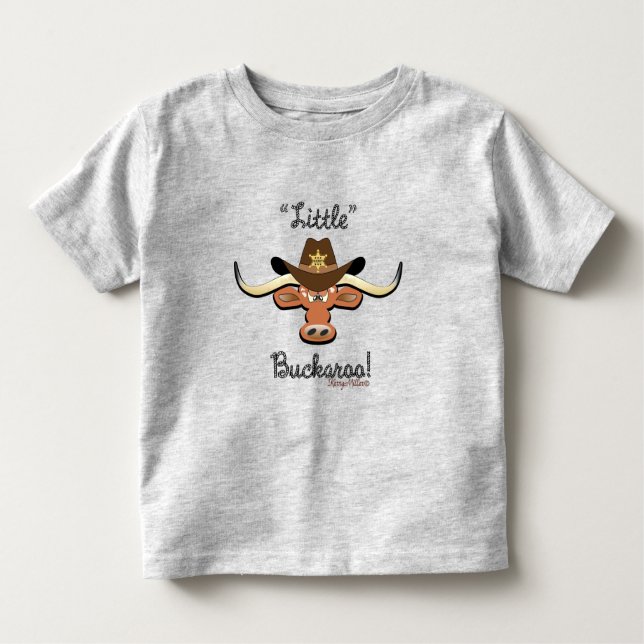 Pequeno Buckaroo, camiseta Longhorn Steer Toddler (Frente)