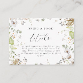 Pequeno Cartão de Chá de fraldas de Flor Selvagem