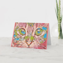 Pequeno cartão de felicitações dobrado de 4" x 5,6