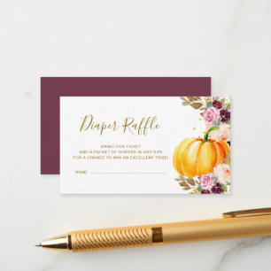 pequeno cartão de fralda de abóbora