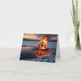 Pequeno cartão de Natal dobrado de 4" x 5,6"