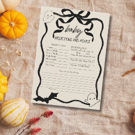 Pequeno Cartão de Previsão de Bebê Coquette