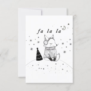 Pequeno Cartão de Saudação de Natal Fox