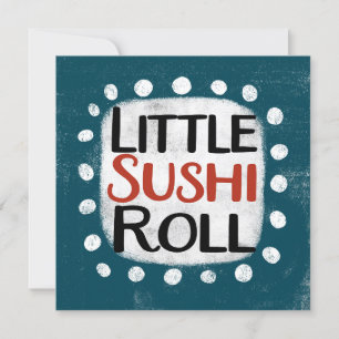Pequeno Cartão de Saudação Roll Sushi