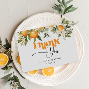 Pequeno cartões de agradecimentos chá de fraldas