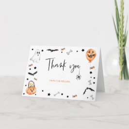 Pequeno Cartões de agradecimentos de Boo Halloween