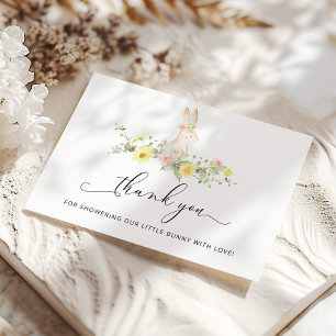 Pequeno cartões de agradecimentos de chá de fral