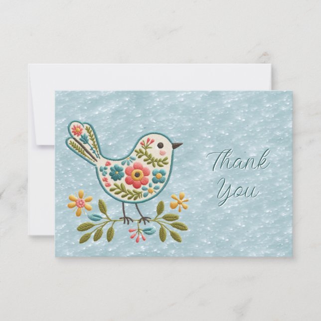 Pequeno Cartões de agradecimentos de Folhas Verdes (Frente)