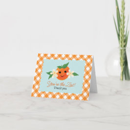 Pequeno Cartões de agradecimentos De Laranja Cutie