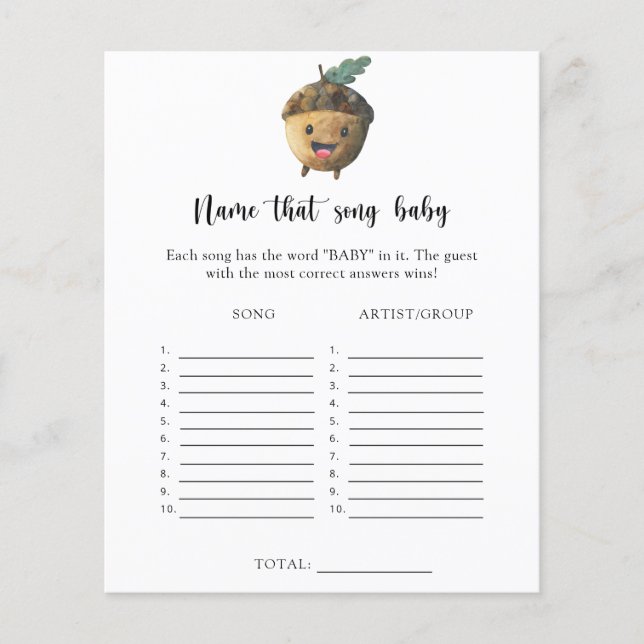 Pequeno carvalho - Nomeie aquela música para bebês (Frente)