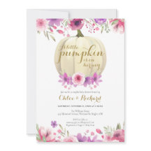 Pequeno Casal de Abóbora Convite para Chá de frald