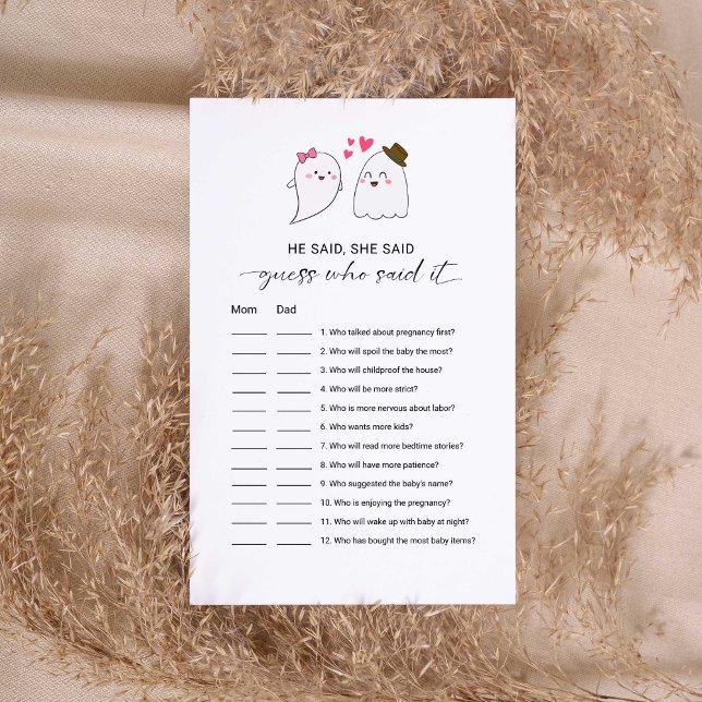 Pequeno Chá de fraldas Bonito Adivinha quem disse  (Criador carregado)