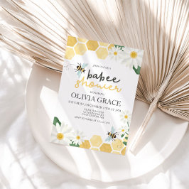 Pequeno Chá de fraldas de Abelhas de Mel Convite