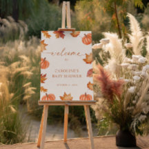 Pequeno Chá de fraldas de Abóbora Bem-vindo