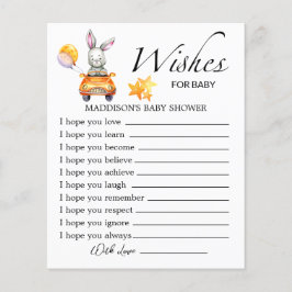 Pequeno chá de fraldas de coelhinho deseja bebê