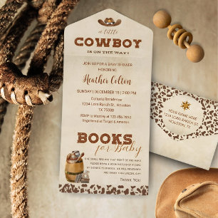 Pequeno Chá de fraldas de Cowboy Ocidental