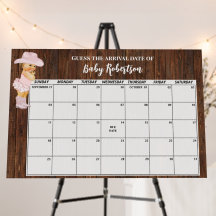 Pequeno Chá de fraldas De Cowgirl Adivinha Calendá