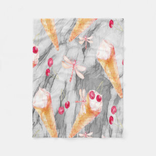 Pequeno cobertor de velo com Sorvetes