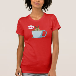 Pequeno Coelhinho Castanho Diz "Oi" T-Shirt