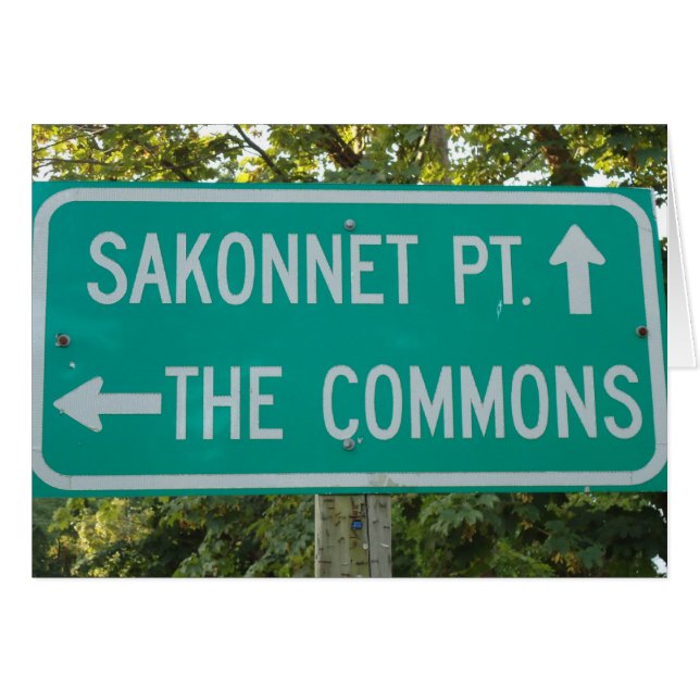 Pequeno Compton, RI - Comuns, Cartão Ponto Sakonne (Frente Horizontal)