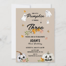 Pequeno Convite de Aniversário de Abóbora