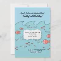 Pequeno Convite De Peixe Rosa