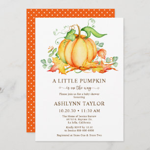 Pequeno Convite para Chá de Abóbora