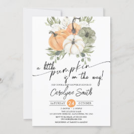 Pequeno Convite para Chá de fraldas de Abóbora