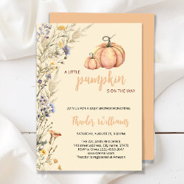 Pequeno Convite para Chá de fraldas de Abóbora | T