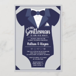 Pequeno Convite para Chá de fraldas de Cavalheiros