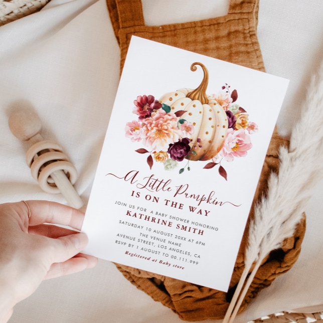 pequeno convite para chás de fraldas florais de ab (Criador carregado)