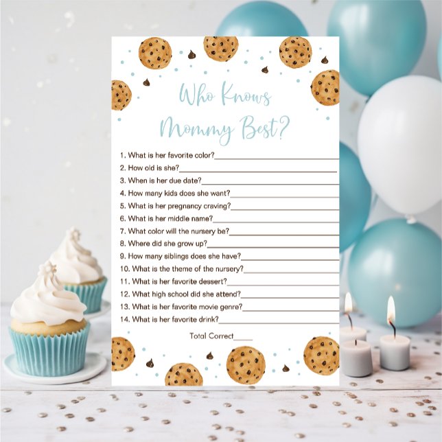 Pequeno Cookie Blue Boy que conhece o melhor jogo  (Criador carregado)