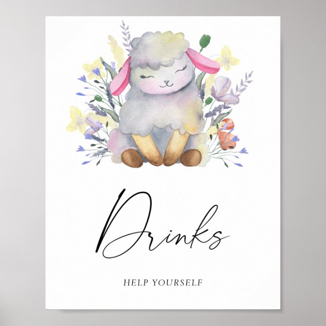 Pequeno cordeiro - Bebidas Poster (Frente)