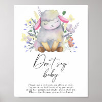 Pequeno cordeiro - Não diga Poster bebê