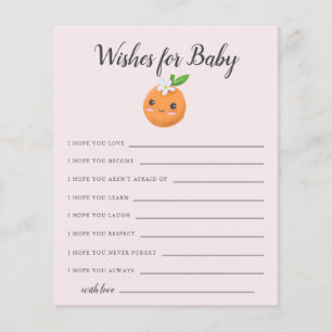 Pequeno Cutil Rosa Deseja Cartão-Bebê