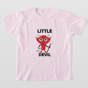 Pequeno Diabo - Camisa Básica Para Crianças