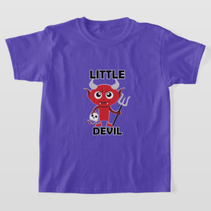 Pequeno Diabo - Camisa Básica Para Crianças