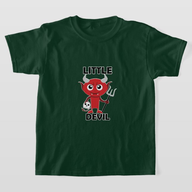 Pequeno Diabo - Camiseta Básica Para Meninas (Postura )