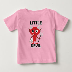 Pequeno Diabo - Camiseta do Baby Fine Jersey