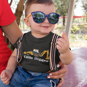 Pequeno Digger - de camiseta do Baby Fine Jersey