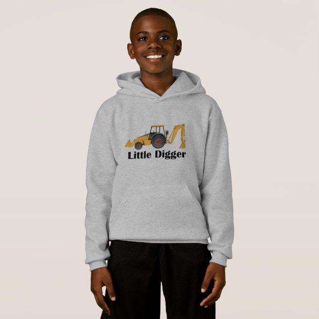 Pequeno Digger - Hoodie Pullover Infantil (Frente Completa)