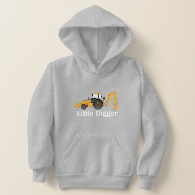 Pequeno Digger - Hoodie Pullover Infantil (Postura )