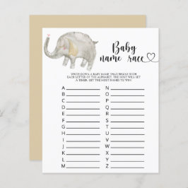 Pequeno elefante - Jogo de corrida do nome do bebê