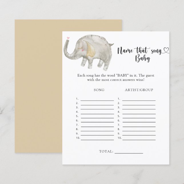 Pequeno Elefante - O nome daquela canção (Frente/Verso)