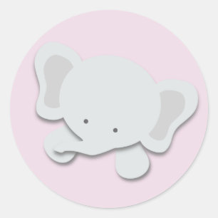 Pequeno Elefante {Pink} Adesivos