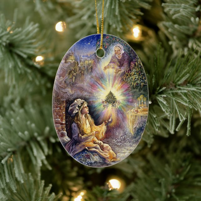 Pequeno Enfeites de natal da Garota de Correspondê (Árvore)