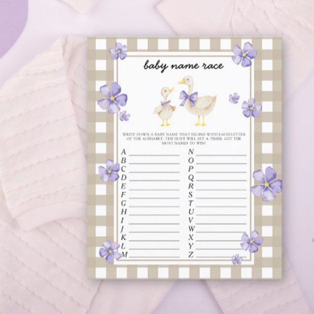 Pequeno ganso - Jogo de corrida do nome do bebê (Criador carregado)