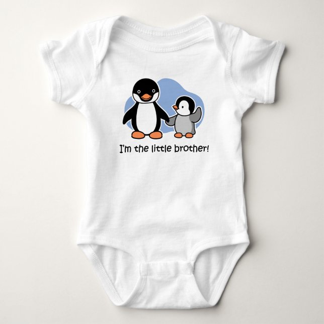Pequeno Irmão - Camisetas de Pinguim Bebê (Frente)